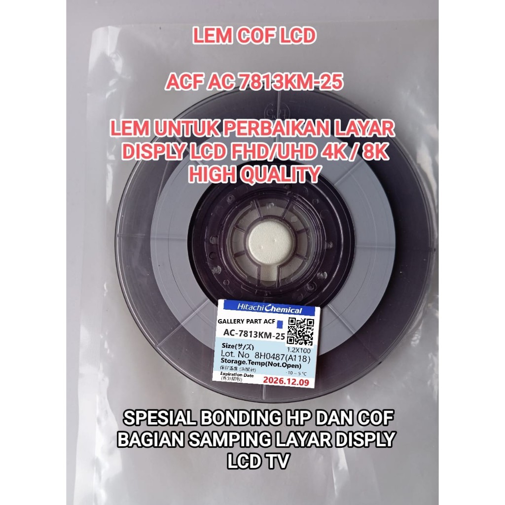 lem ic cof lcd - tv - monitor - led tv - lcd tv - lem perekat - lem acf ac - lem flexibel lcd tv / l