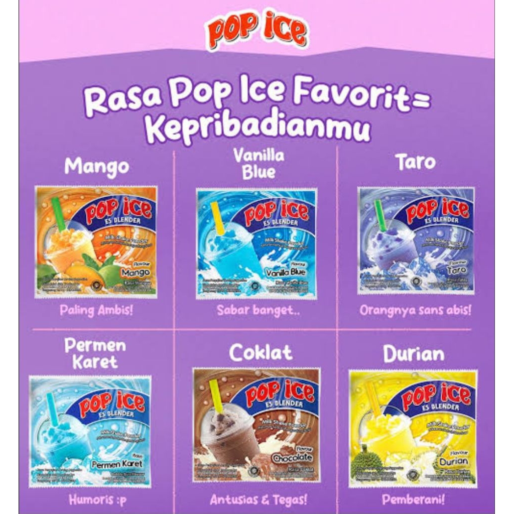 

Pop ice all varian