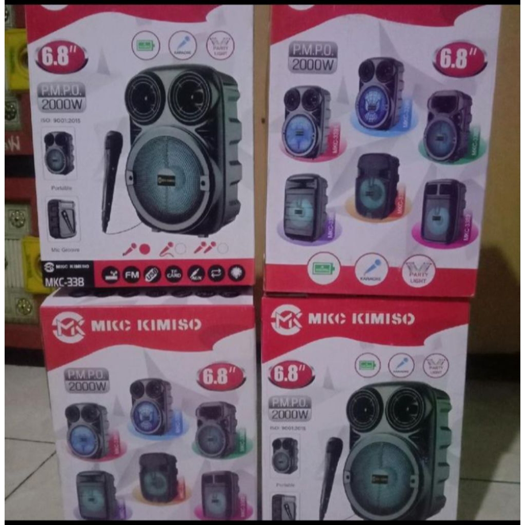 SPEAKER BLUETOOTH KARAOKE 6'8inch KIMISO MKC338