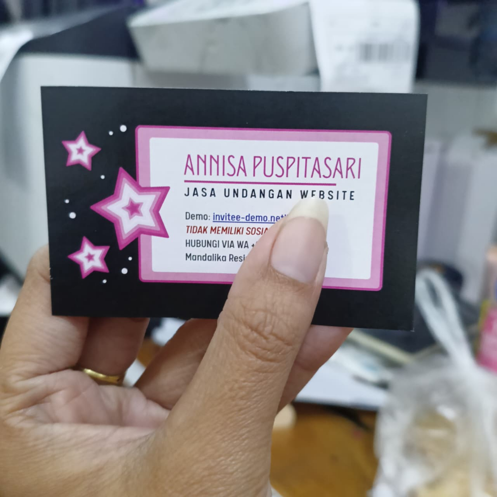 

CETAK KARTU NAMA CUSTOM BAHAN ART CARTON 260 GSM LAMINATING