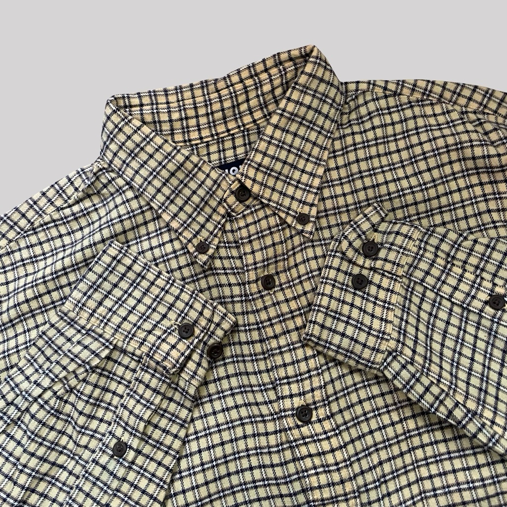 Kemeja Flannel Uniqlo Kuning - L (8)
