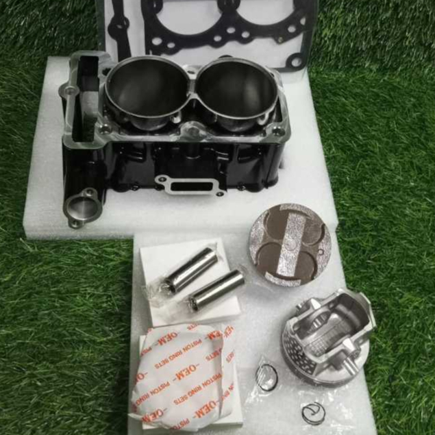 BLOK SEHER/BORING NINJA 250 FI BORE UP 67MM TWIN PISTON CASTING CYLINDER BLOK KUMPLIT KAWASAKI NINJA
