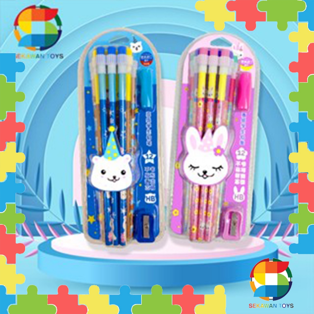 

Alat Tulis Anak Karakter Mika/ Pensil Set 14in1 Karakter Lucu 121203-E