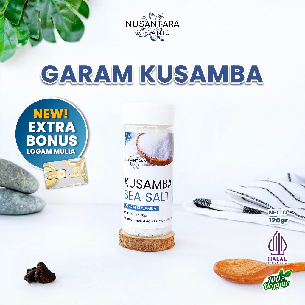 

Nusantara Organic Garam Kusamba Premium Sea Salt Alami Murni Natural Organik Laut Bali Lokal 120gr