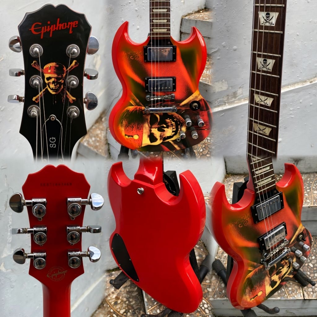 GITAR EPIPHONE SG G-400 PIRATES OF THE CARIBBEAN BLOOD RED ORIGINAL