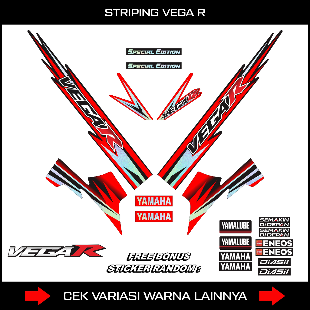 Striping Sticker Vega R 2007 - Decal Yamaha Vega R