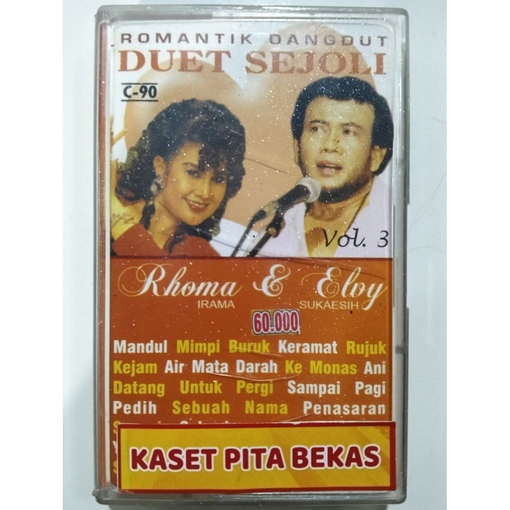 kaset pita bekas dangdut Rhoma irama vs Elvy vol 3
