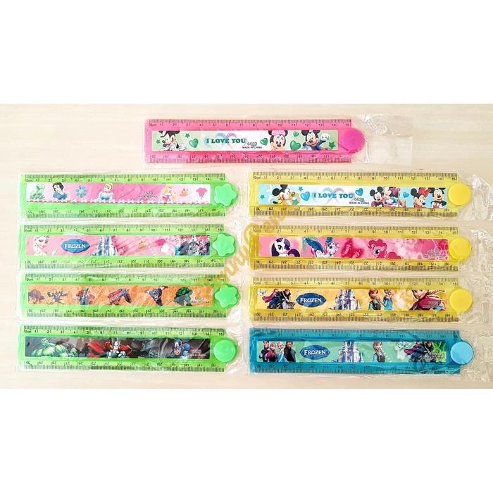 

Penggaris lipat 15-30 cm motif campur - Rndm
