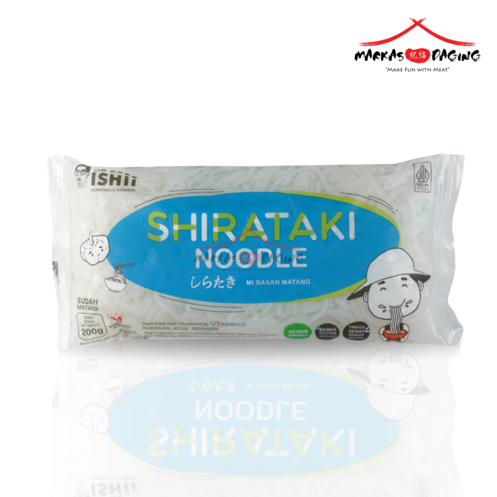 

ISHII LOCAL SHIRATAKI KOMIYAKU MIE 200gr || Mie Shirataki Basah Green Label - Markasdaging