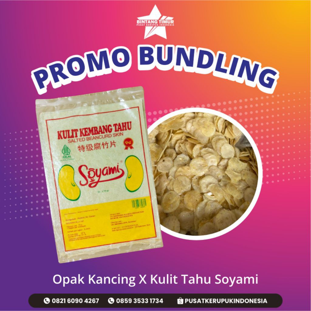 

Opak Kancing 1kg Bundling Kulit Tahu Soyami