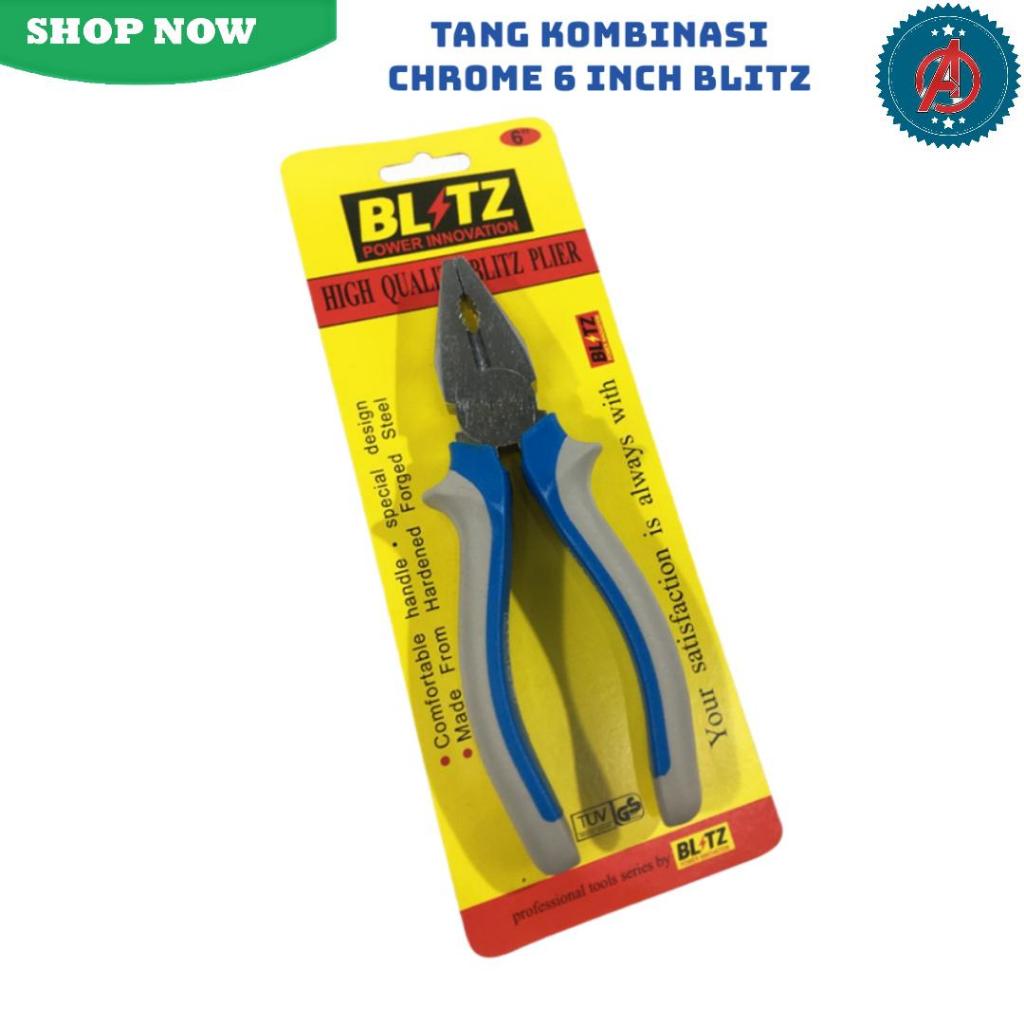 Blitz Tang Kombinasi Blitz Chrome 6 inch 7 inch 8 inch/Tang Kombinasi Chrome Blitz