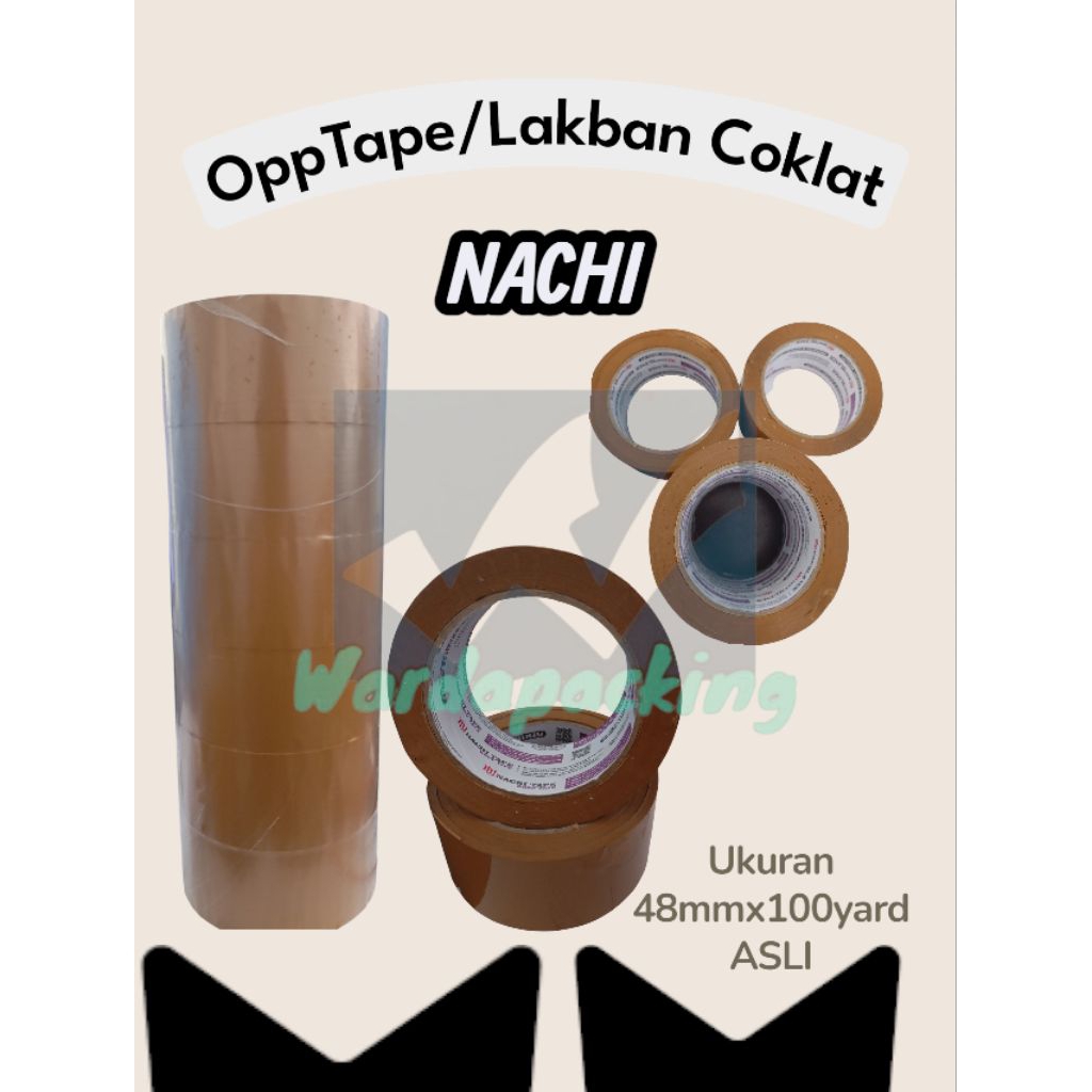 

OPP Tape(Lakban Coklat Nachi uk. 48mmx10yard)