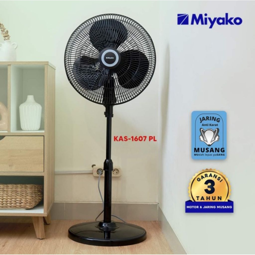 Kipas Angin Berdiri 16 Inci 1607GB Miyako/Stand Fan Miyako 1607GB/PL/Kipas Angin Berdiri 16 inci Miy
