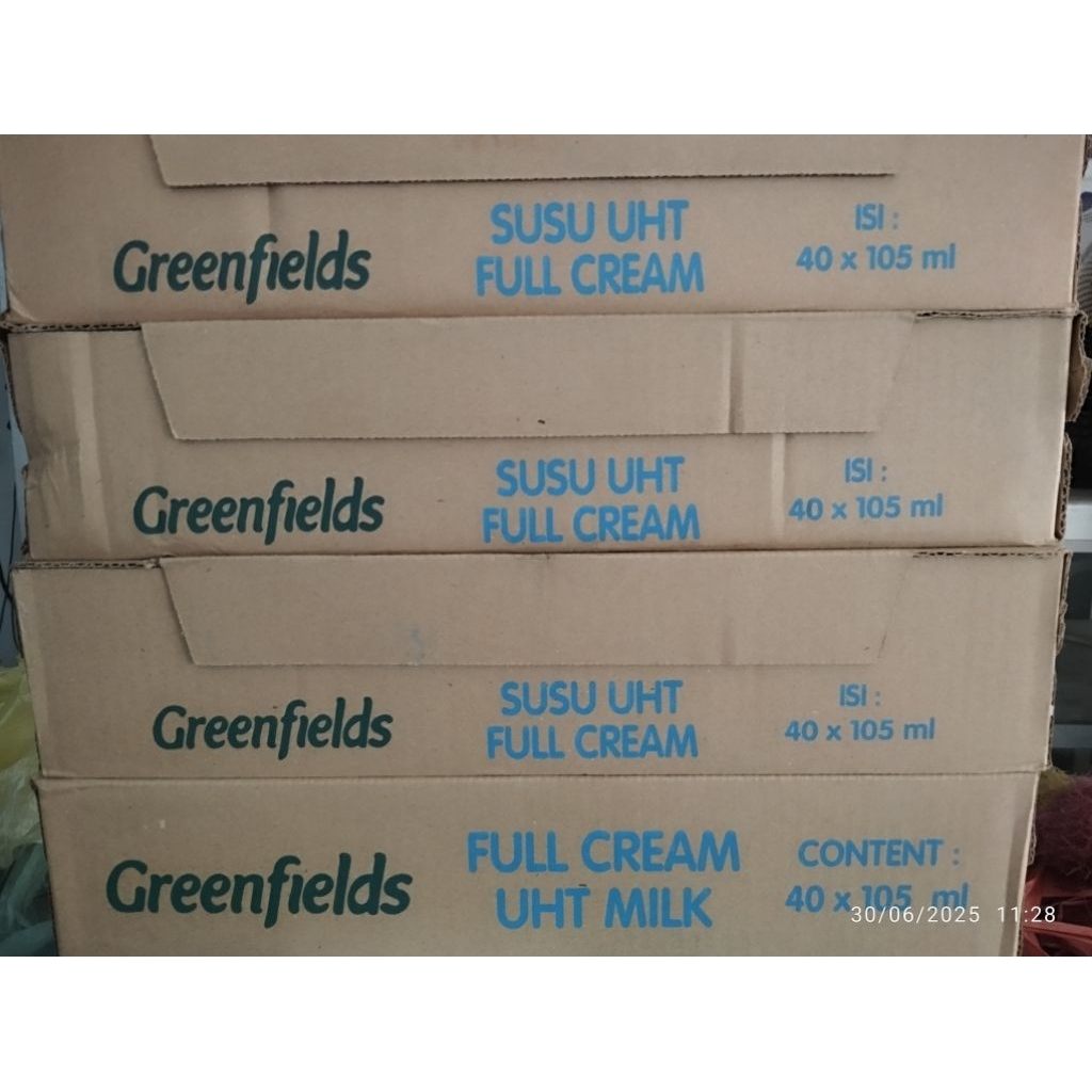 

Greenfields fullcream 1 dus isi 40 kotak (instant only)