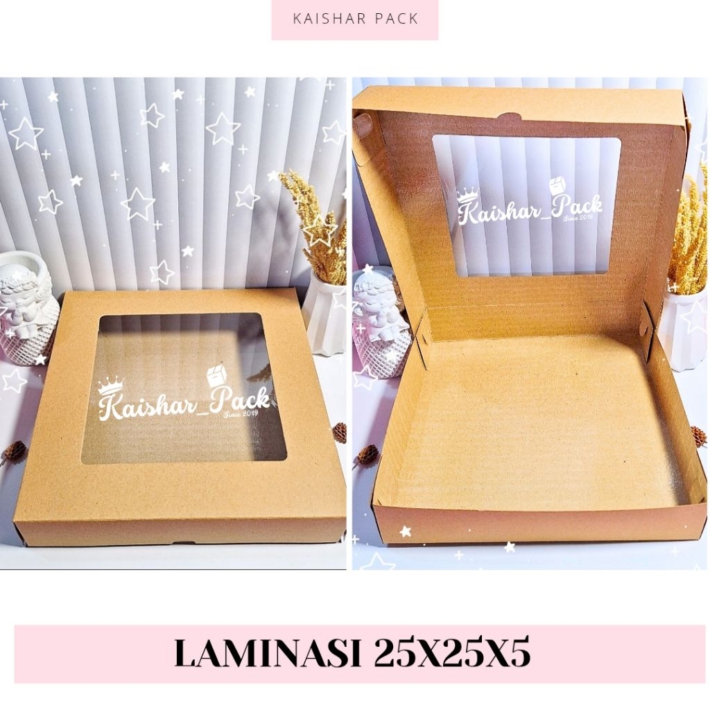 

KAISHAR - KARDUS LAMINASI 25x25x5 dan 25x25x8 / PIECES