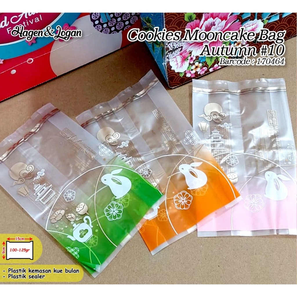 

100Pcs Plastik Seal Mooncake Nastar Taiwan Nougat Cookies Imlek Chinese New Year