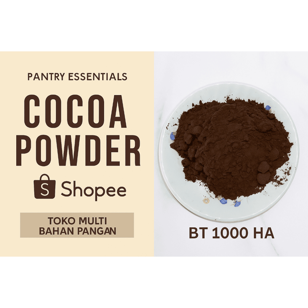 

Cocoa Powder BT Cocoa Huysman Java Dark Powder 1000 HA DH 400L Repack 10 kg Cokelat Bubuk Premium 100% Tanpa Campuran Gula ( Untuk Kue, Brownies, Minuman, Pudding dan Ice cream )