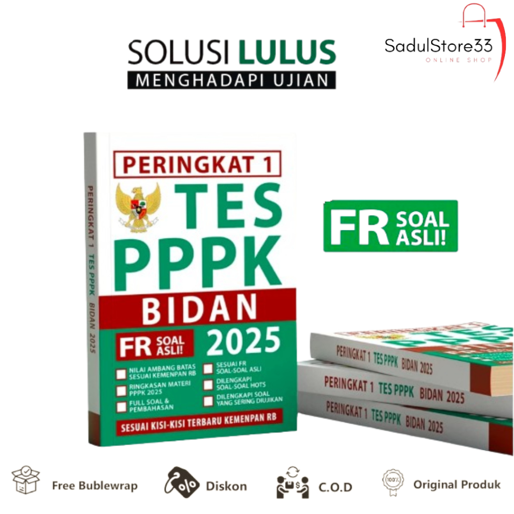 Buku Peringkat 1 Tes Pppk Bidan 2025 - Soal PPPK BIDAN 2025 - Soal dan Pembahasan - Media eduka