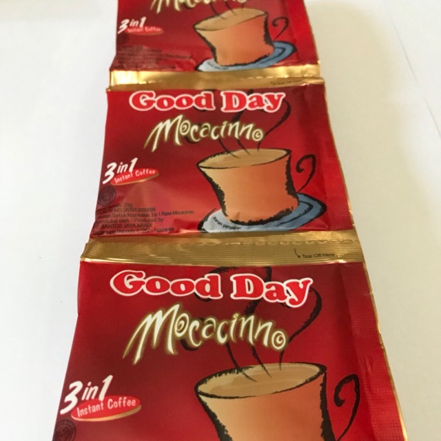 

KOPI GOOD DAY INSTANT COFFEE MOCACINNO 1 RENCENG 10 SACHET 20 GR 20GR - MERAH / KOPI GOOD DAY 1 RENGENG