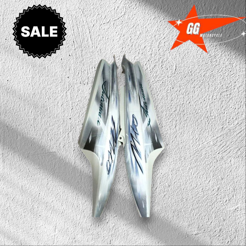 cover body belakang mio sporty-smile warna putih set stiker sperti di foto