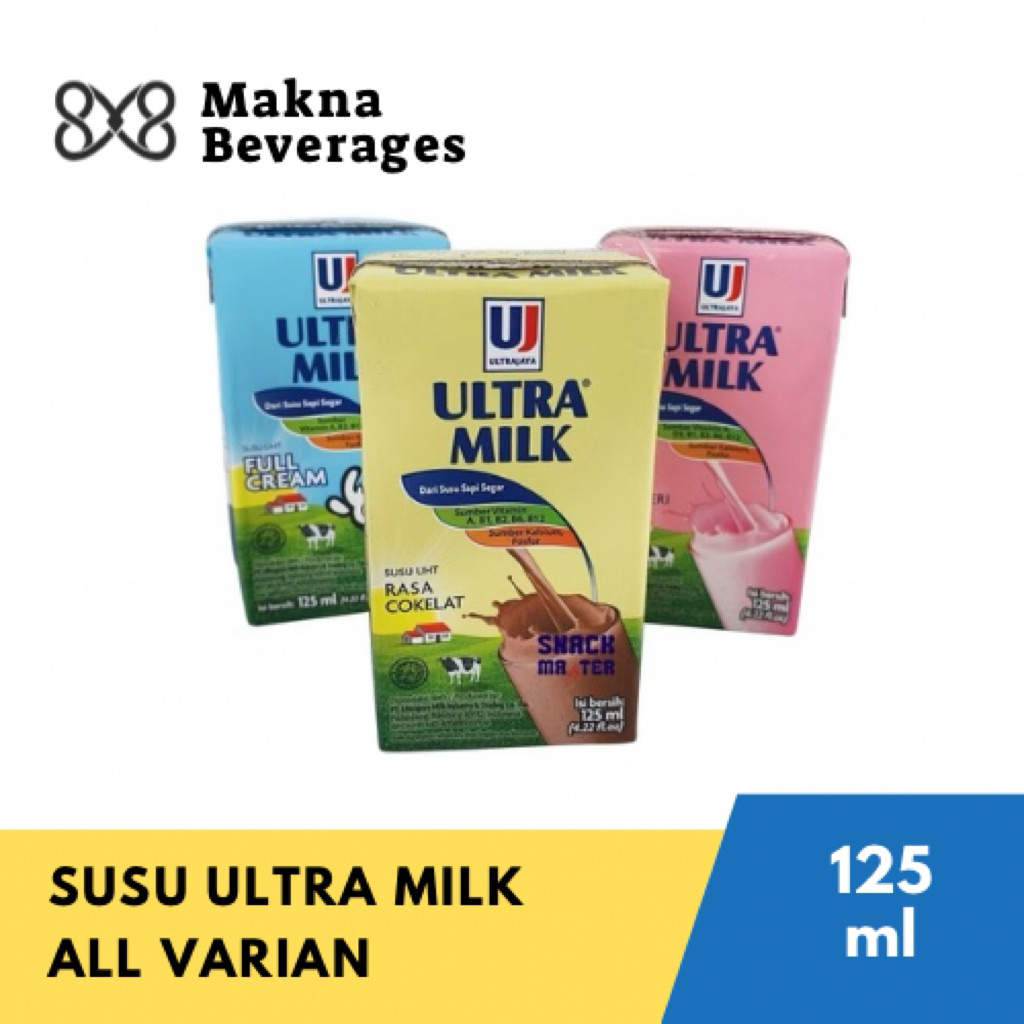 

[PER PCS] SUSU ULTRA MILK ALL VARIAN 125 ml