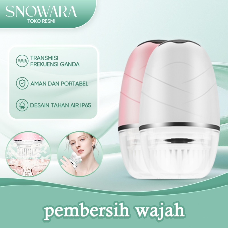 SNOWARA Pembersih Listrik Sikat Pembersih Wajah Elektrik Alat Pembersih Pori-pori Alat Facial Multif