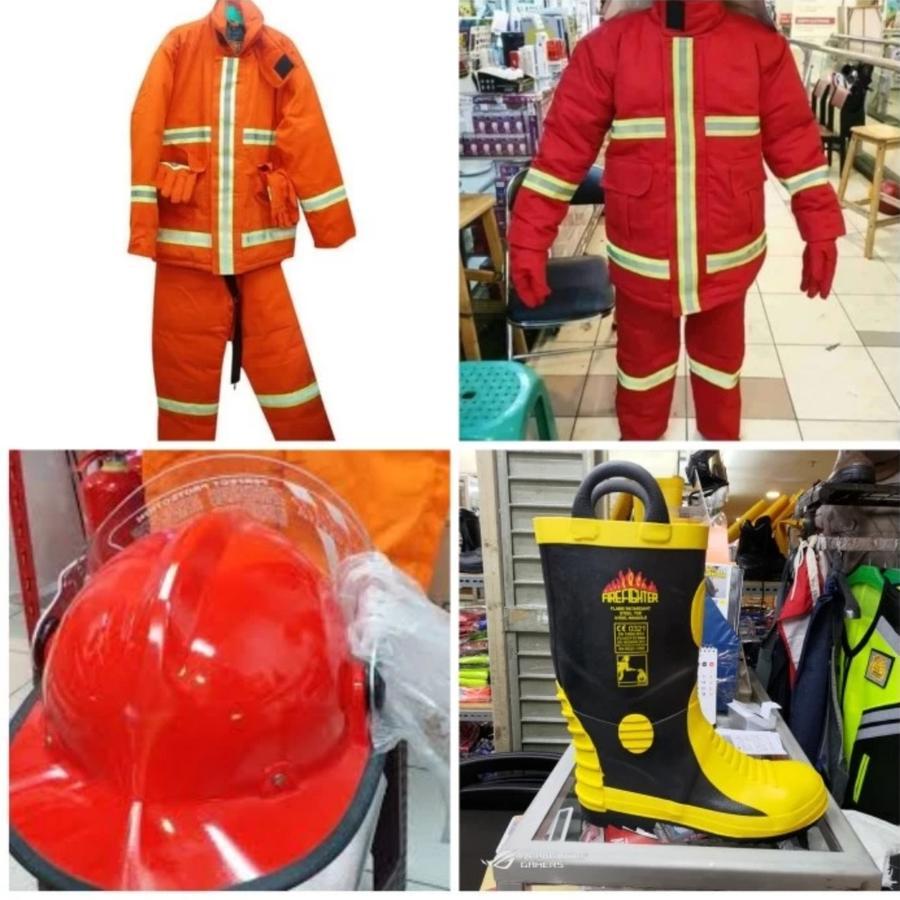 Baju pemadam kebakaran fire suit flame set jaket anti api kebakaran