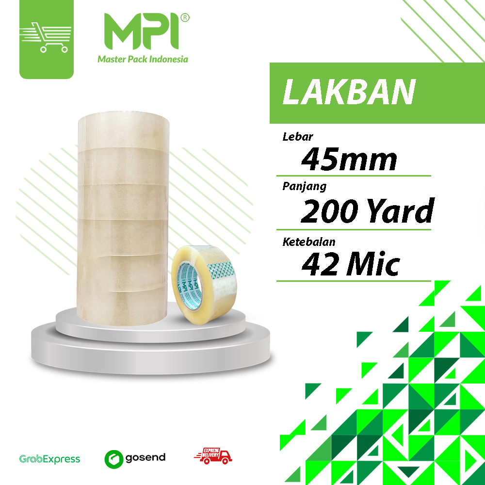 

1 SLOP [ 6 ROLL ] LAKBAN MPI 200 YARD ECONOMIS - BENING & COKLAT 42MIC