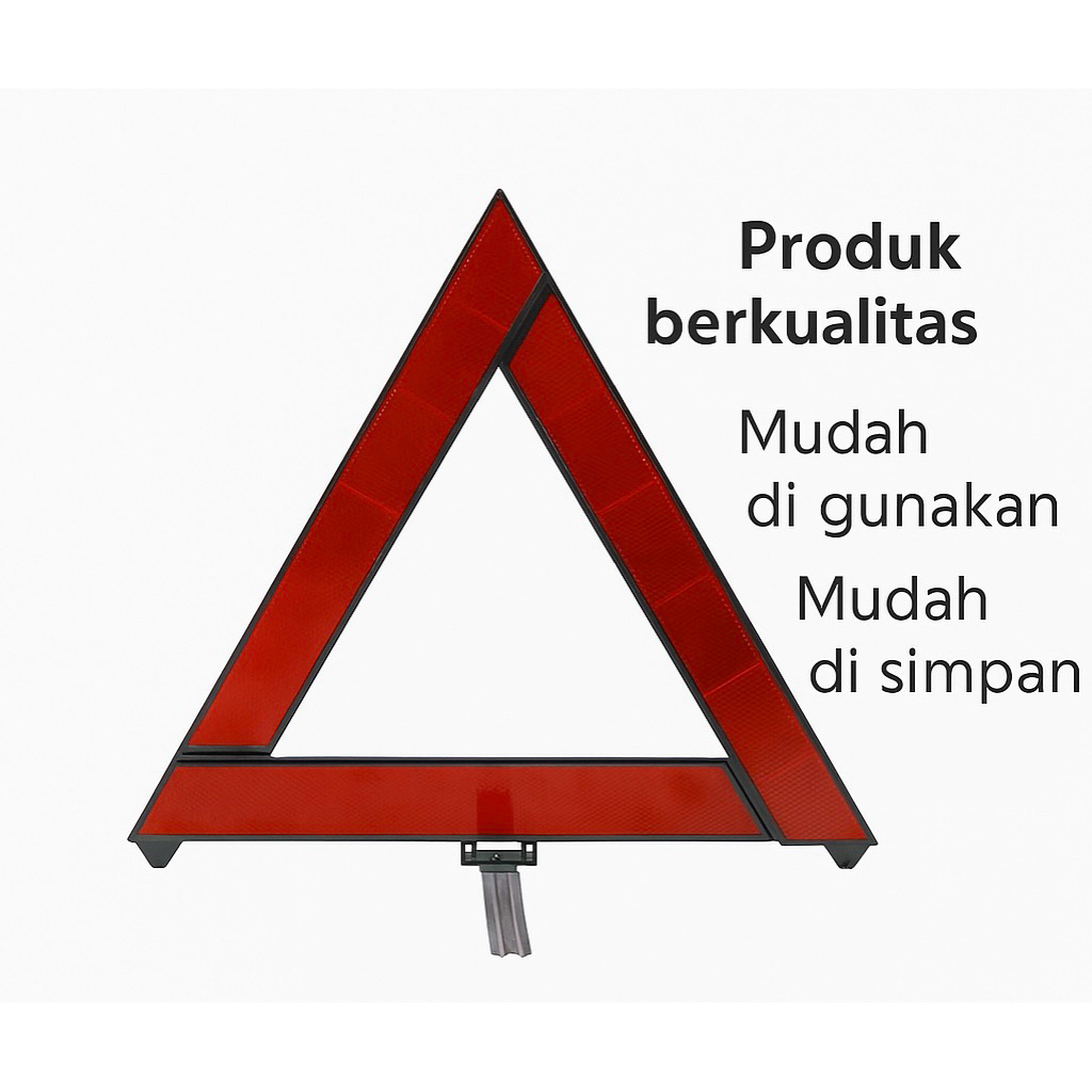 Segitiga Parkir Parking Emergency Pengaman Mobil Rambu Tanda Segitiga Darurat Reflektor Merah