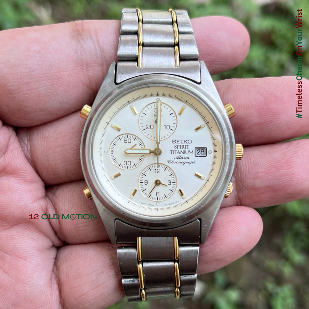 Seiko Spirit Titanium Chronograph 7T32-6000 Twotone