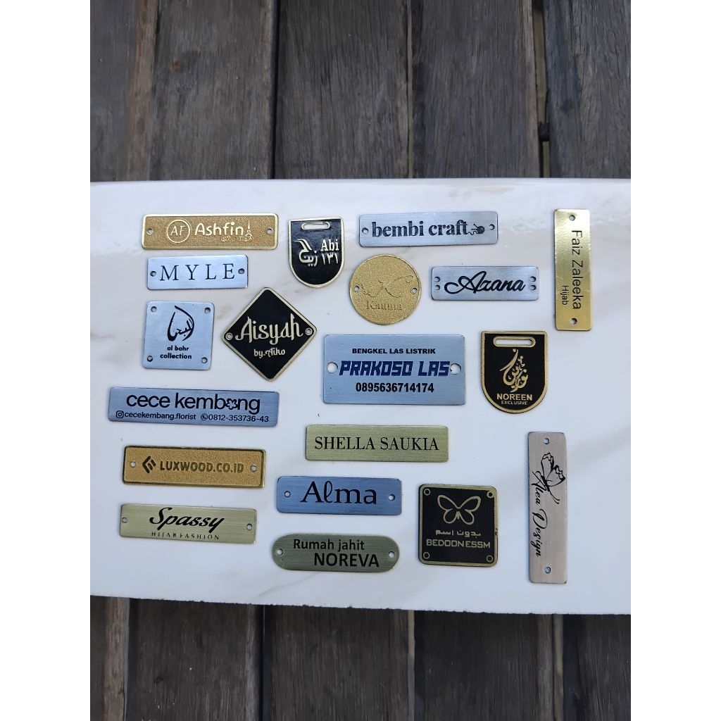 

Label plat baju, pakaian, hijab