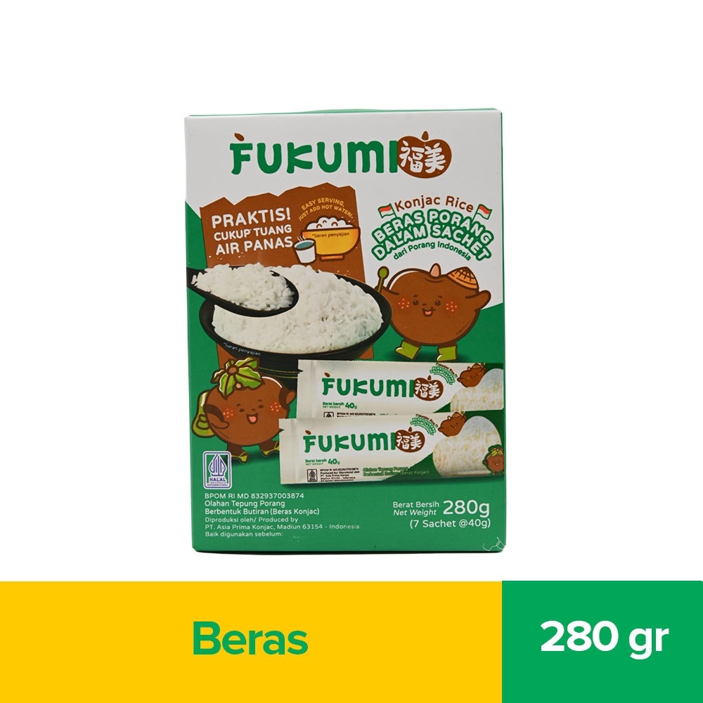 

(LIVE) Fukumi Porang Beras Konjac Box 7 Sachet 40g (280g)