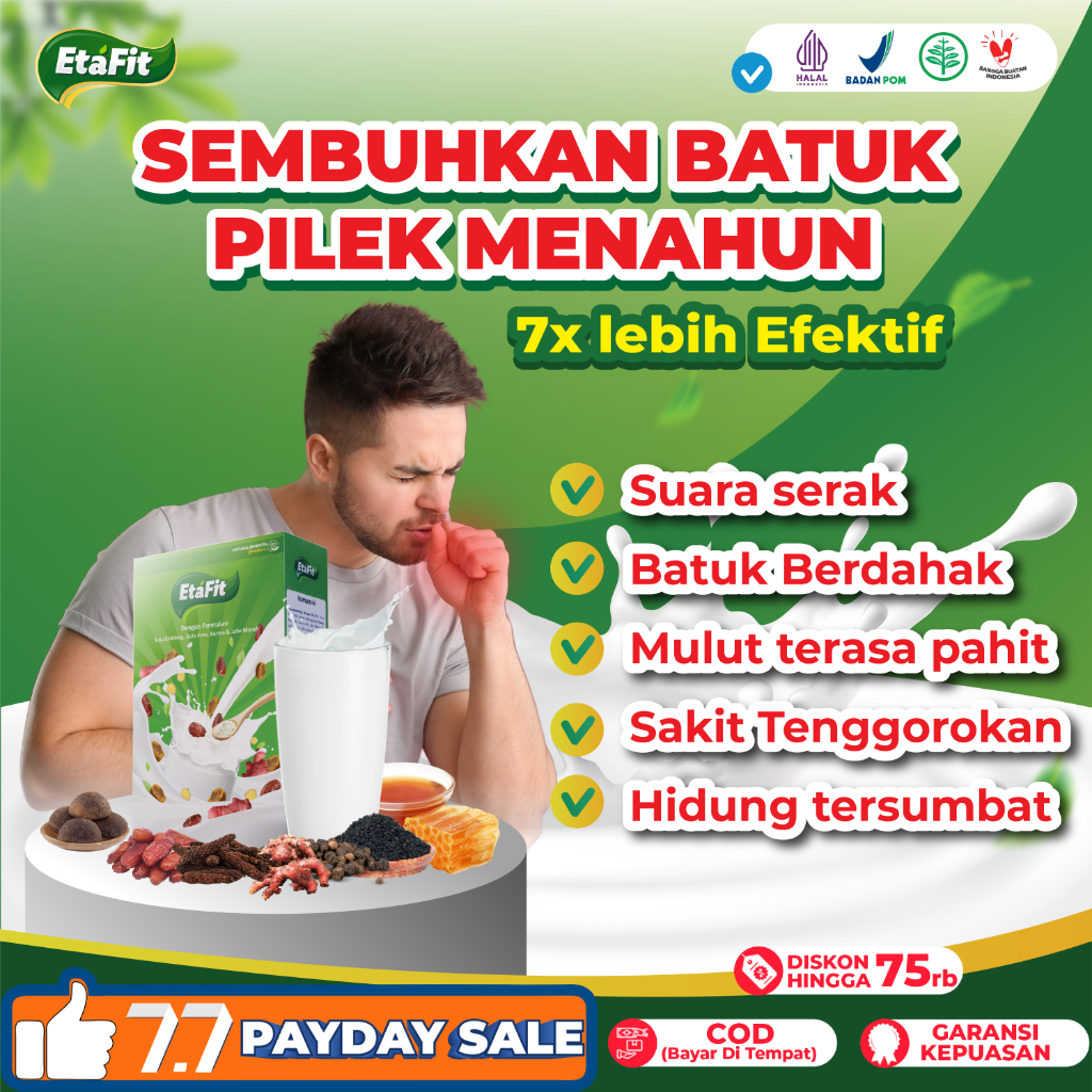 

Obat Detox Batuk Berlendir Berdahak & Berdarah - ETAFIT Susu Kambing Etawa Asli 100% Original Herbal