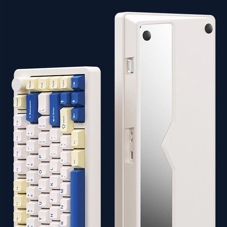 Monka A75 MAX VIA Aluminum RGB Knob 2.4Ghz Bluetooth Wireless Gaming Mechanical Keyboard