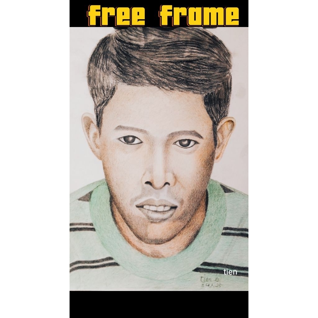 

pre order dalam 5 hari/sketsa wajah simple/handmade/drawing paper A4 (free frame)