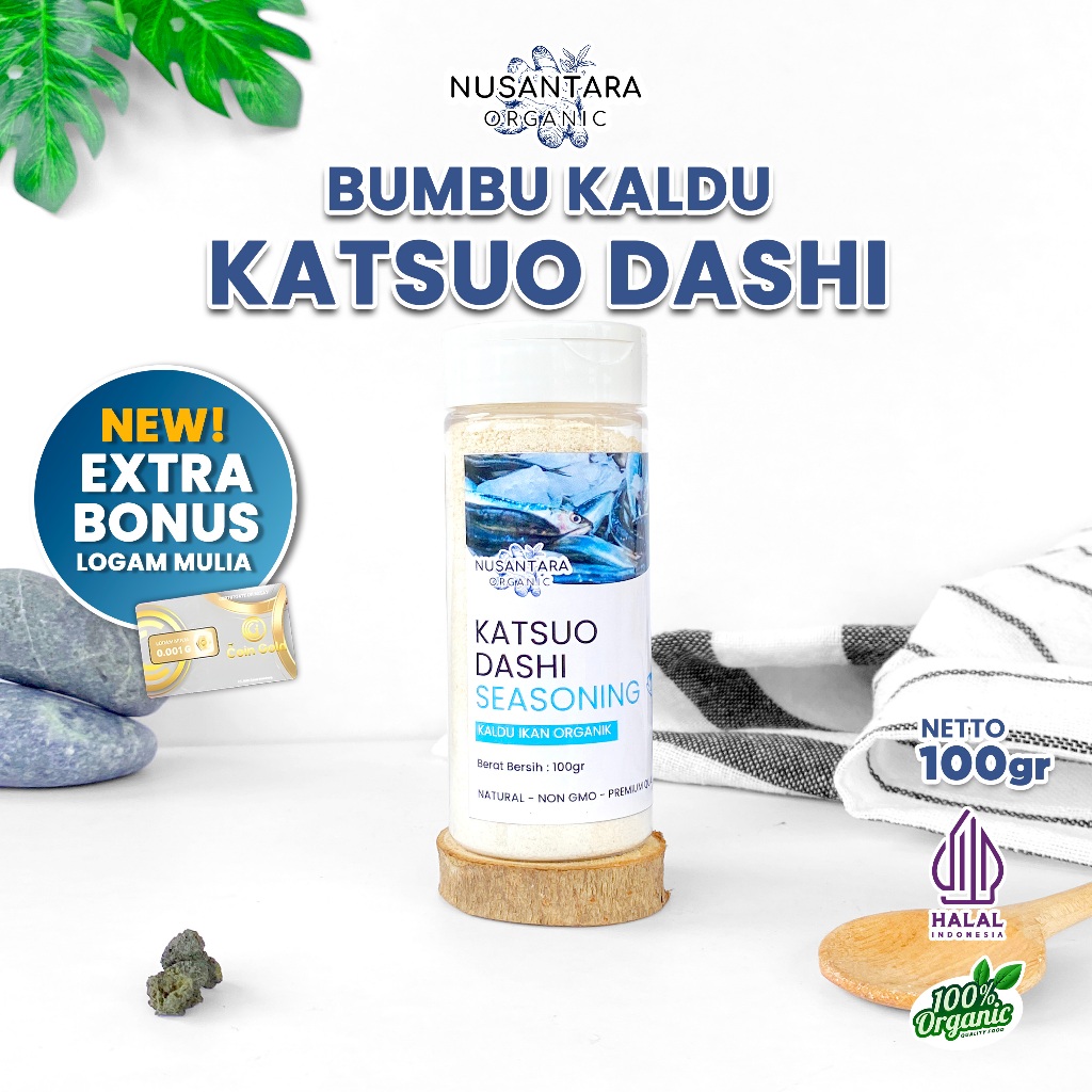 

Nusantara Organic Katsuo Dashi Bumbu Kaldu Ikan Halal Bubuk Ramen Udon Praktis 100gr