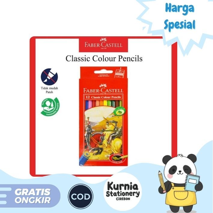 

Faber-Castell Pensil Warna Classic / Colour Pencils Long / Panjang ( ISI 12, 24, 36 & 48)