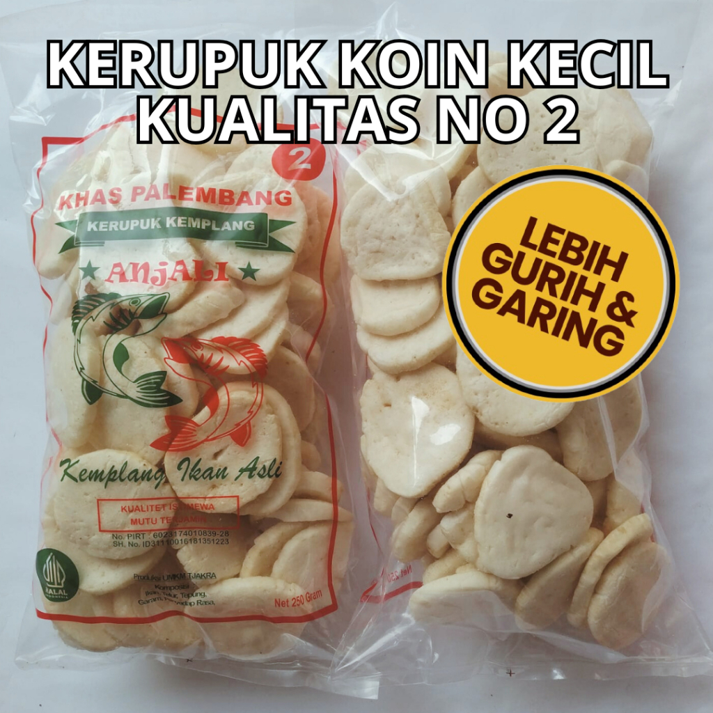 

Kerupuk Kemplang Ikan Asli Khas Palembang Ukuran Kecil Kualitas No 2 Berat 250 Gram