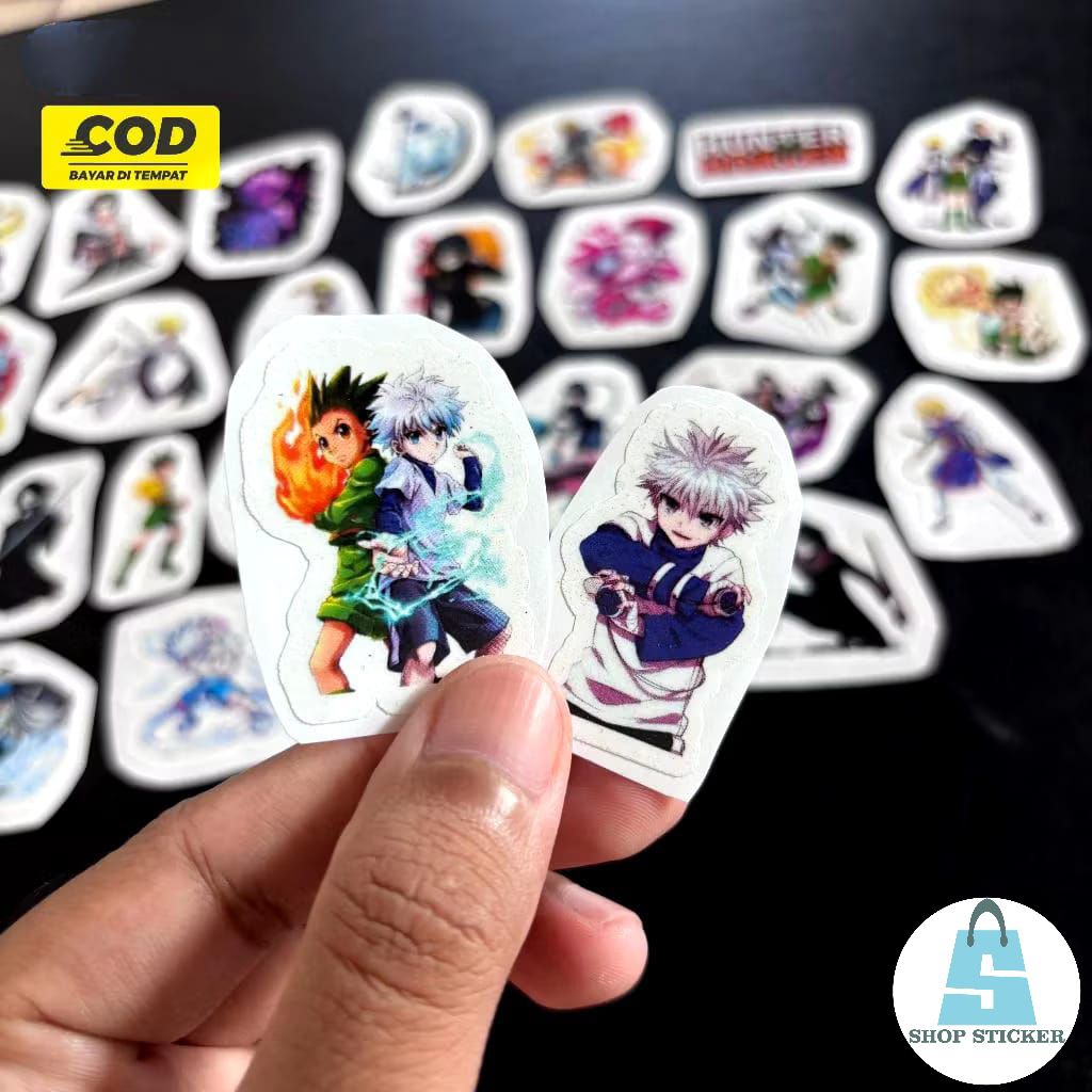 

Sticker Anime Hunter x Hunter Paper Vinyl Waterproof untuk Laptop Buku Casing Phone/Stiker murah anime