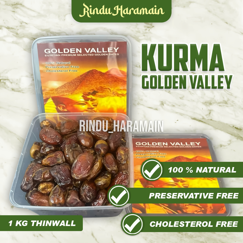 

Kurma Mesir / kurma Golden Valley /Egyptian Premium 1 KG
