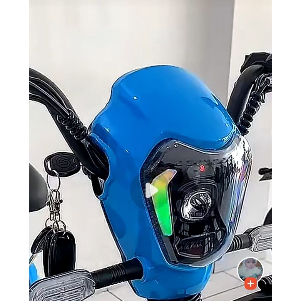 LAMPU LED DEPAN SEPEDA LISTRIK ORIGINAL EXOTIC DLL