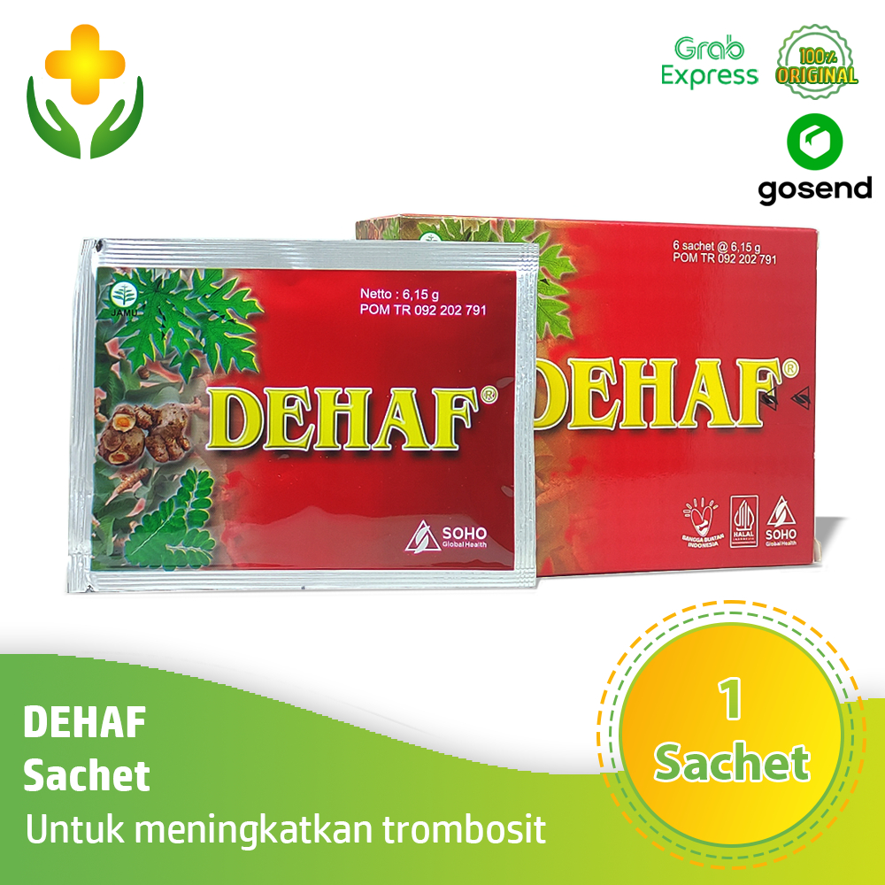 Dehaf 1 Sachet - Obat Herbal Menaikkan Trombosit Darah