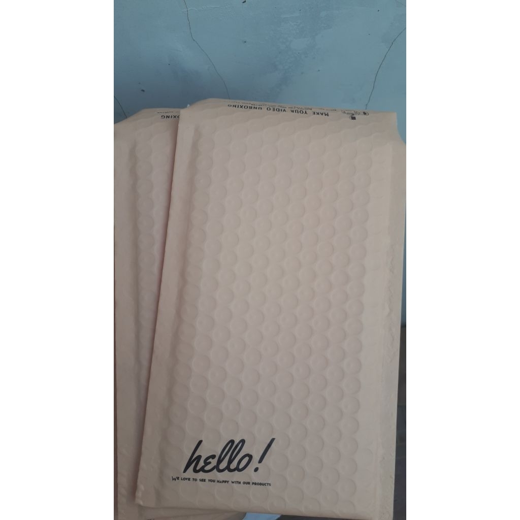 

packing tambahan kantong packing polymailer bubble pink 12×18 cm