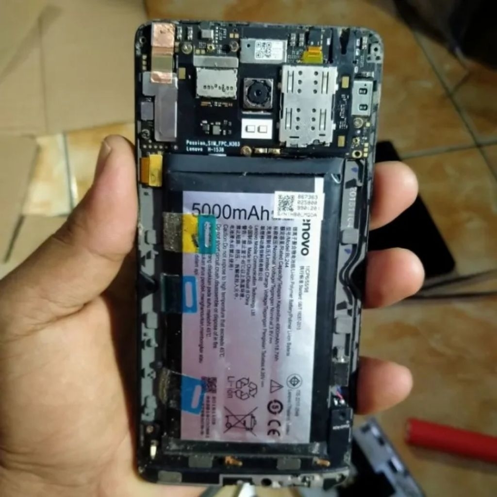 Lcd Tc Hp Lenovo Vibe P1 P1A42 minus Lcd tompel cabutan normal