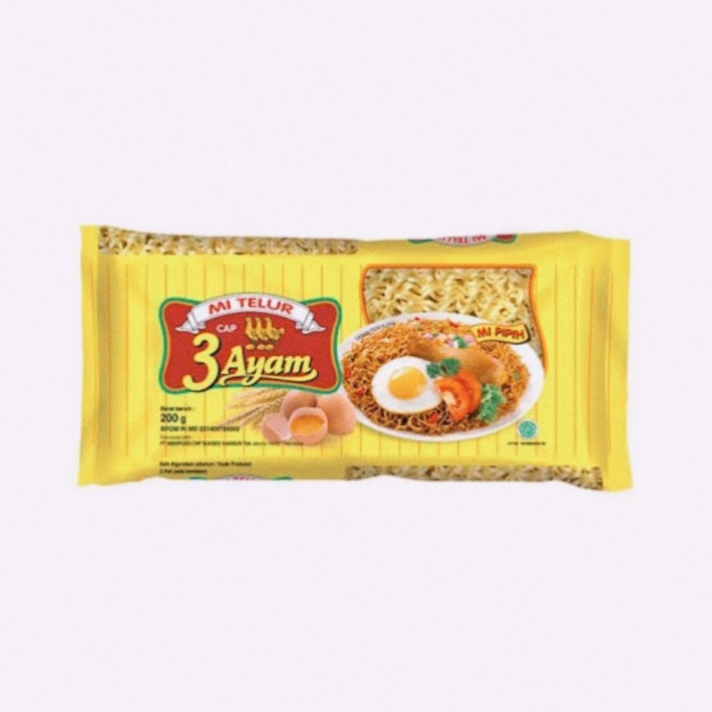 

mi telur cap 3 ayam kuning 200gr