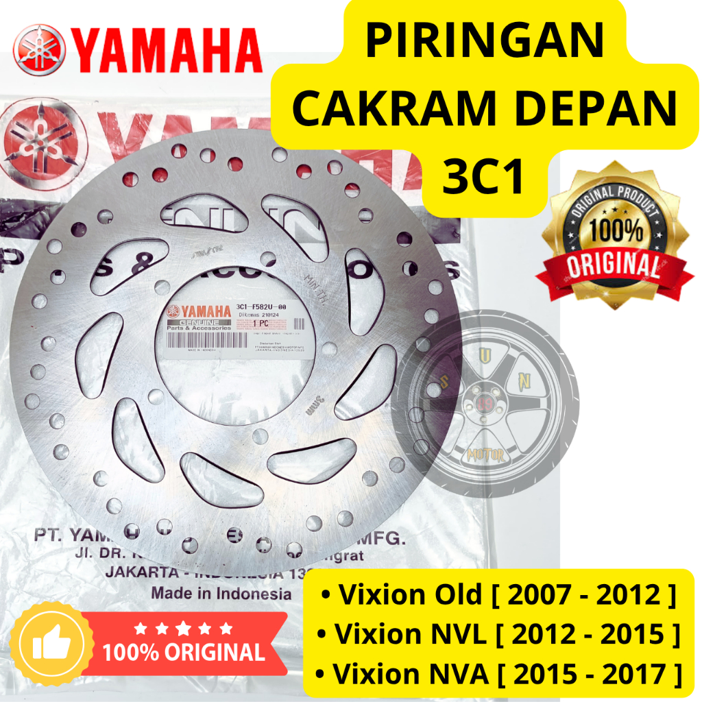 PIRINGAN CAKRAM DEPAN 3C1 ORI 1000% VIXION OLD 2007 - 2012 , 2012 - 2015 , 2015- 2019 ASLI ORUGINIL 