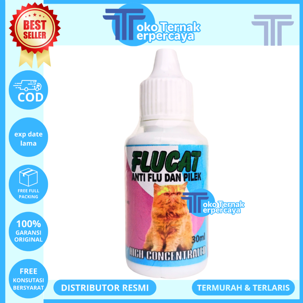 FLU CAT 30 ml - Obat Batuk Pilek untuk Kucing - Anti Flu dan Pilek Kucing