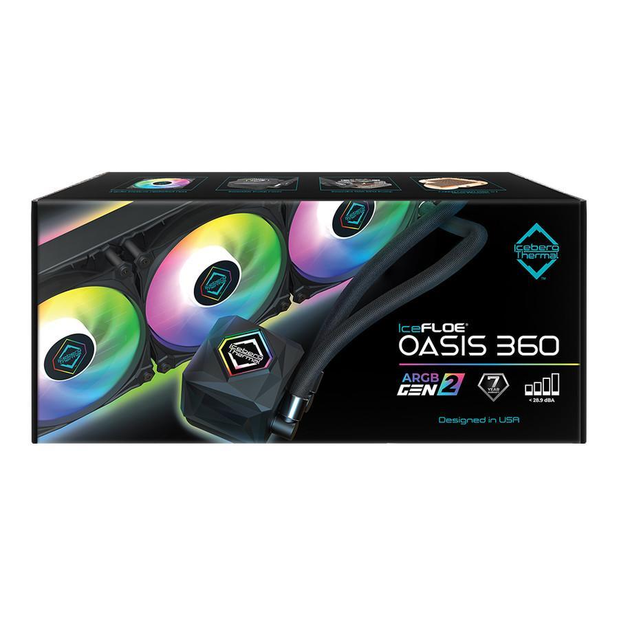ICEBERG THERMAL IceFLOE Oasis 360 AIO LIQUID COOLER PC | NEW