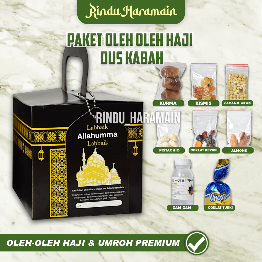 

Paket Oleh oleh Haji dan Umroh Exlusive Edisi box Kabah | Gift Hampers Premium | Free hangtag