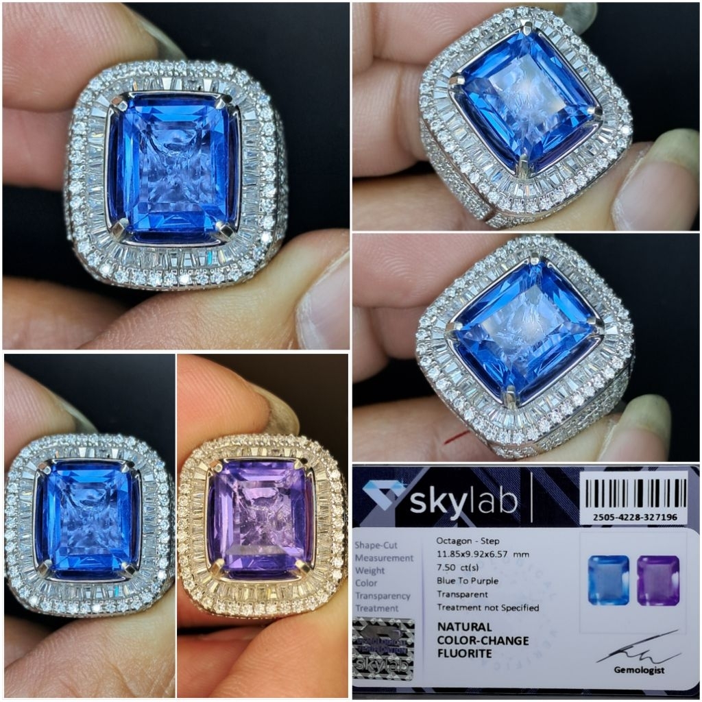 Natural Color Change Fluorite 7.50cts memo SKYlab